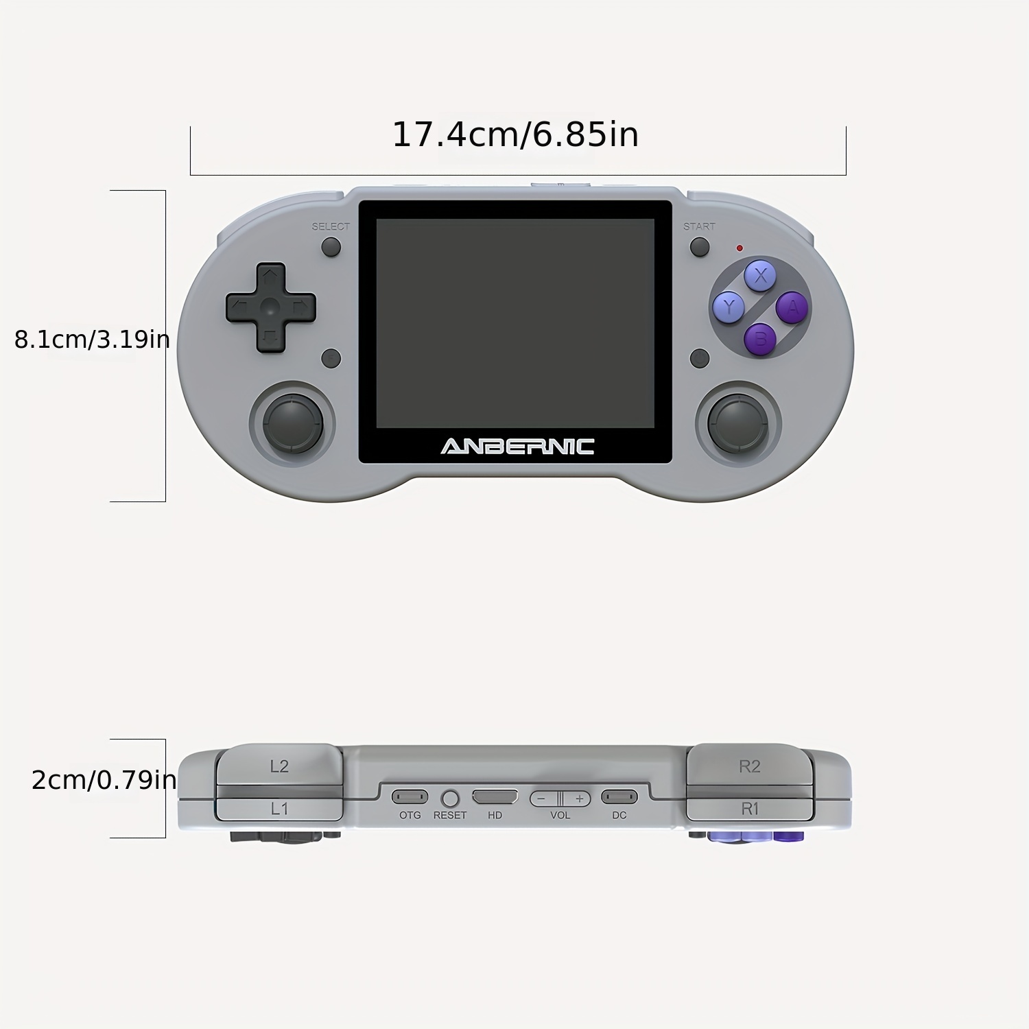  Miyoo Mini Handheld Game Console Portable Retro Games Consoles  Rechargeable Battery Hand Held Classic System Black Transparent with Case :  Toys & Games