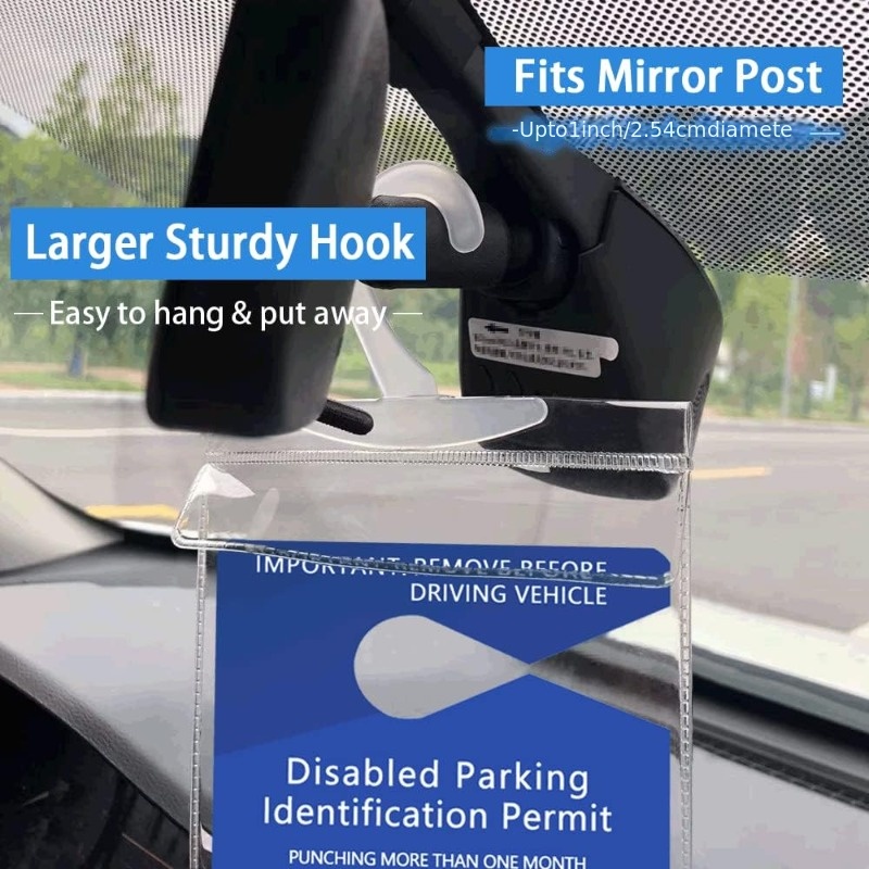 Handicap-Parkausweis-Halter, Ultratransparenter Schutzhülle Für  Behindertenparkausweis Mit Großem Aufhänger