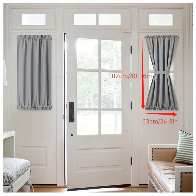 Cortinas opacas para puerta de privacidad, elemento de lavandería, cortina  de puerta francesa, cortinas con aislamiento térmico para puerta delantera