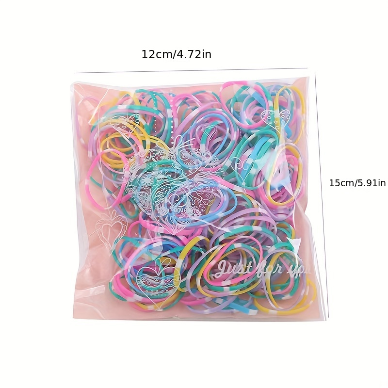 Disposable Colorful Small Rubber Bands Elastics Hair Ties - Temu