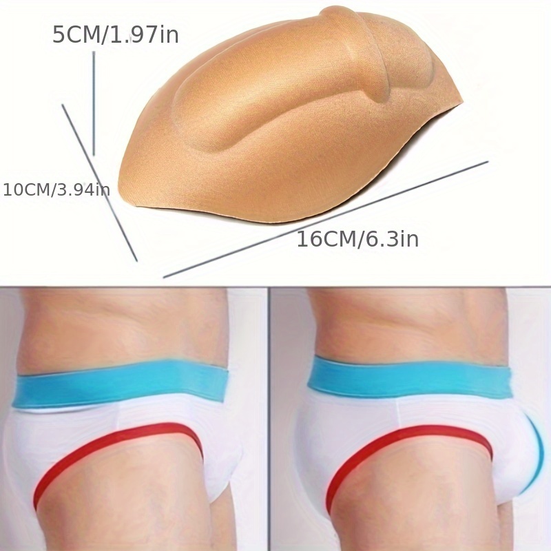 4pcs mens padded underwear Bulge Enhancer Cup Underwear Enlarge Pads  Underwear