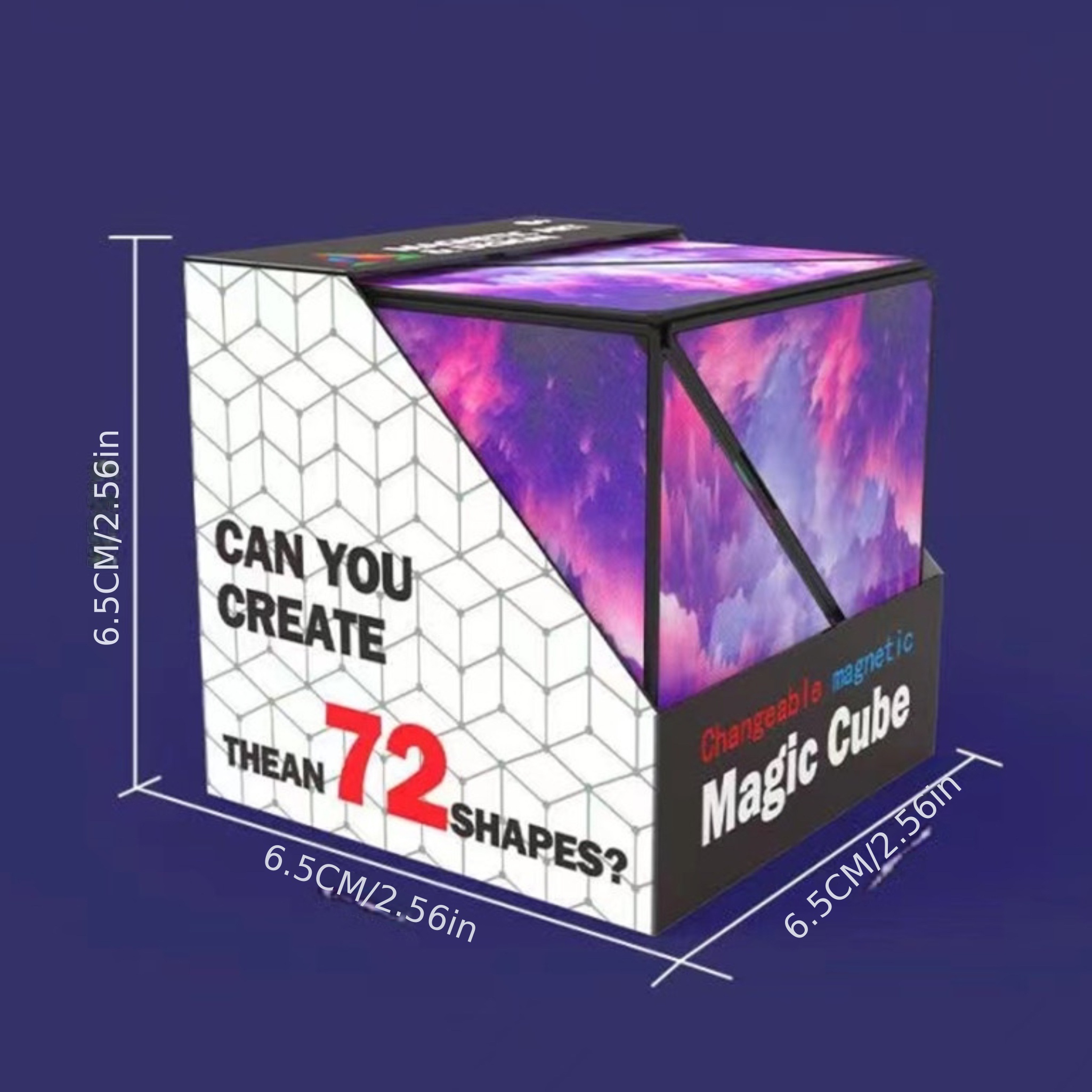 4 Pièces Variété Infini Cube Magique Magnétique 3D Stéréo Géométrie Cube  Magique Exercice De Pensée Pour Enfants Jouets Éducatifs