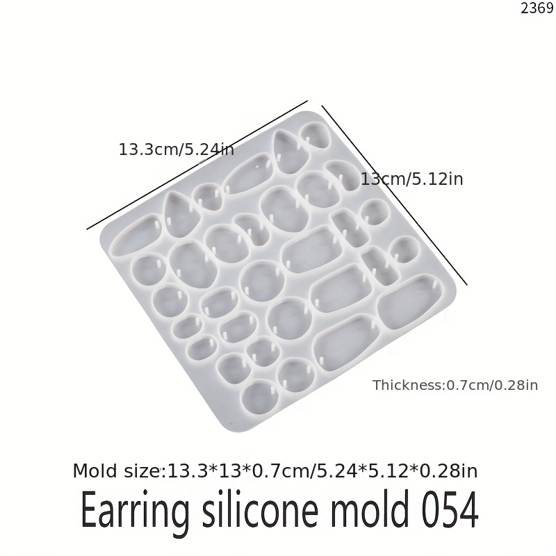 Image of Earrings Silicone Mold Surface Jewelry Pendant Round Epoxy Resin Casting Mold Diy Necklace, Keychain Charm Tool 3d Women Earring Craft