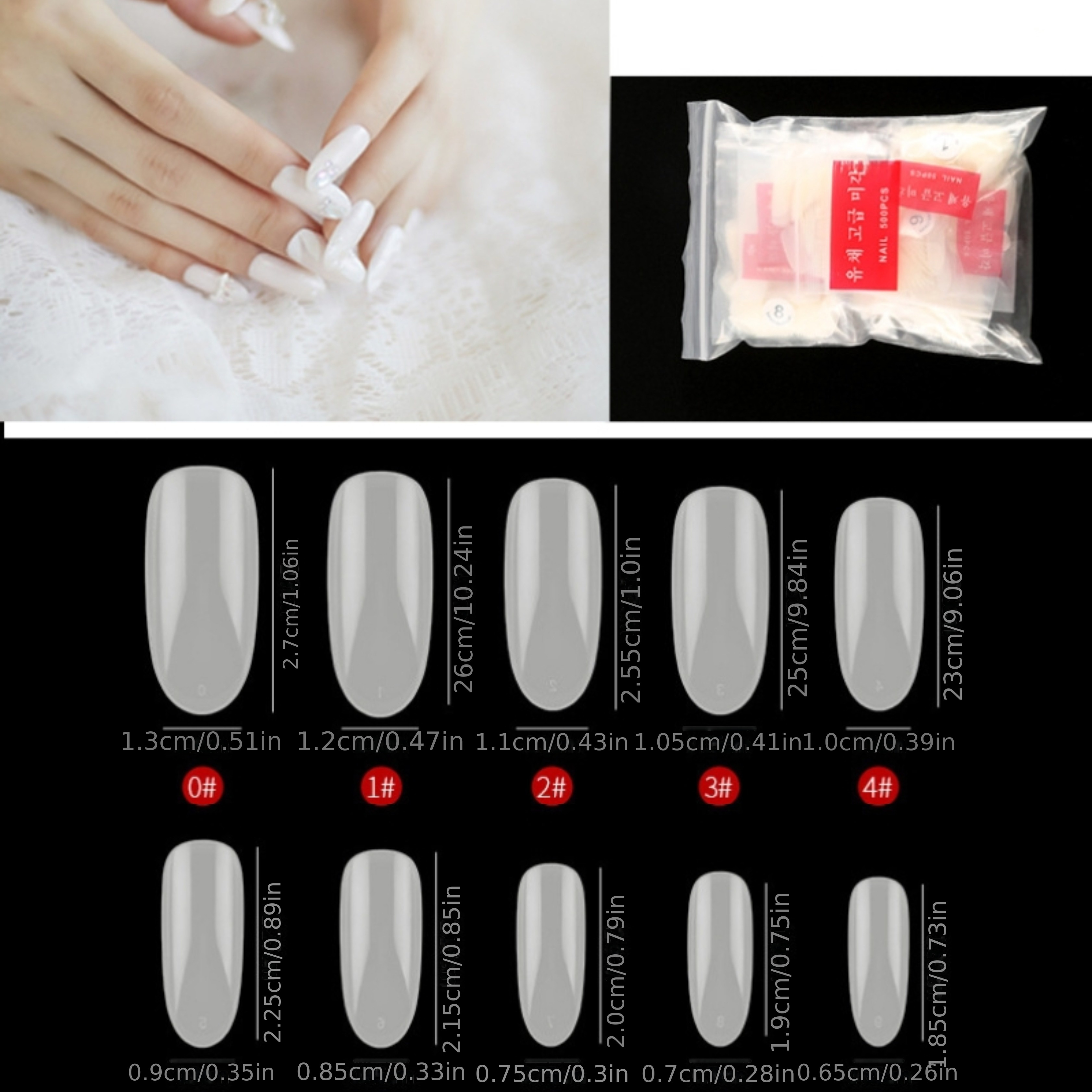 Soft Gel Tips Natural/clear Acrylic Nail Tips Pre shaped - Temu