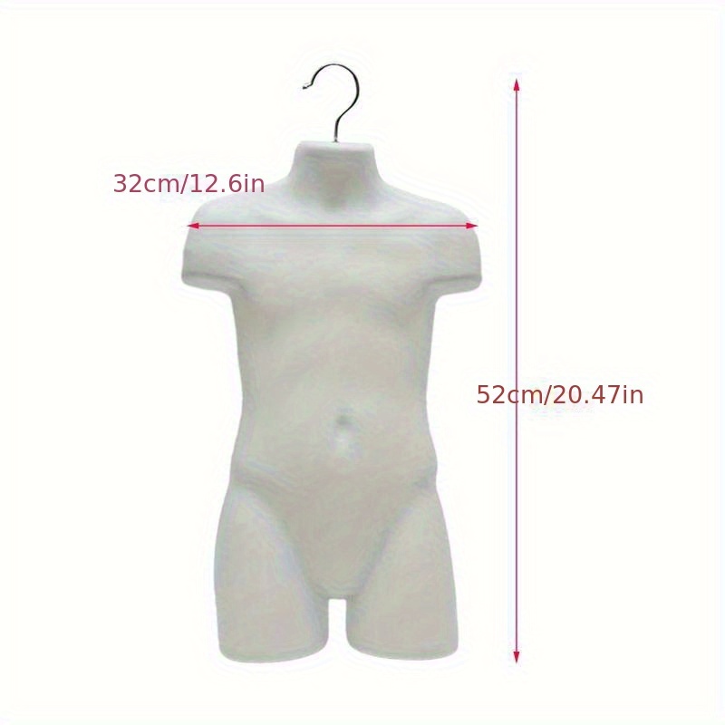TEMU White Children Half Body Display Mannequin Model For Coats Shirts Tops 52cm