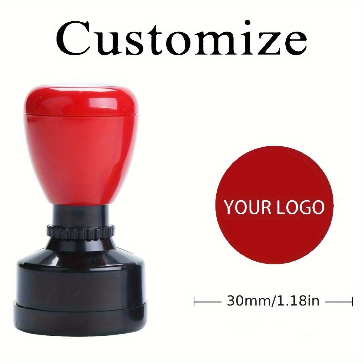 

Customizable Round Stamp, Personalized Design For Wedding & Business, 1.18in, Art Crafts & Sewing Supplies, Drawing Tools, Plastic Material