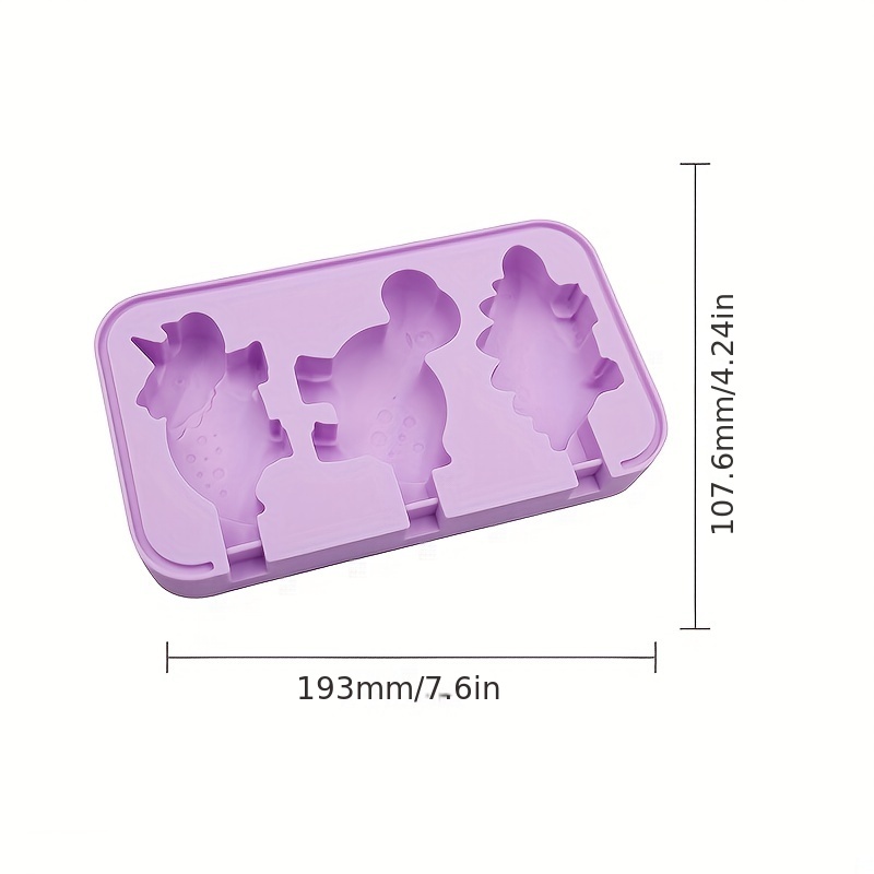 Silicone Popsicle Molds Ice Pop Mold Maker With Dinosaur Shapes