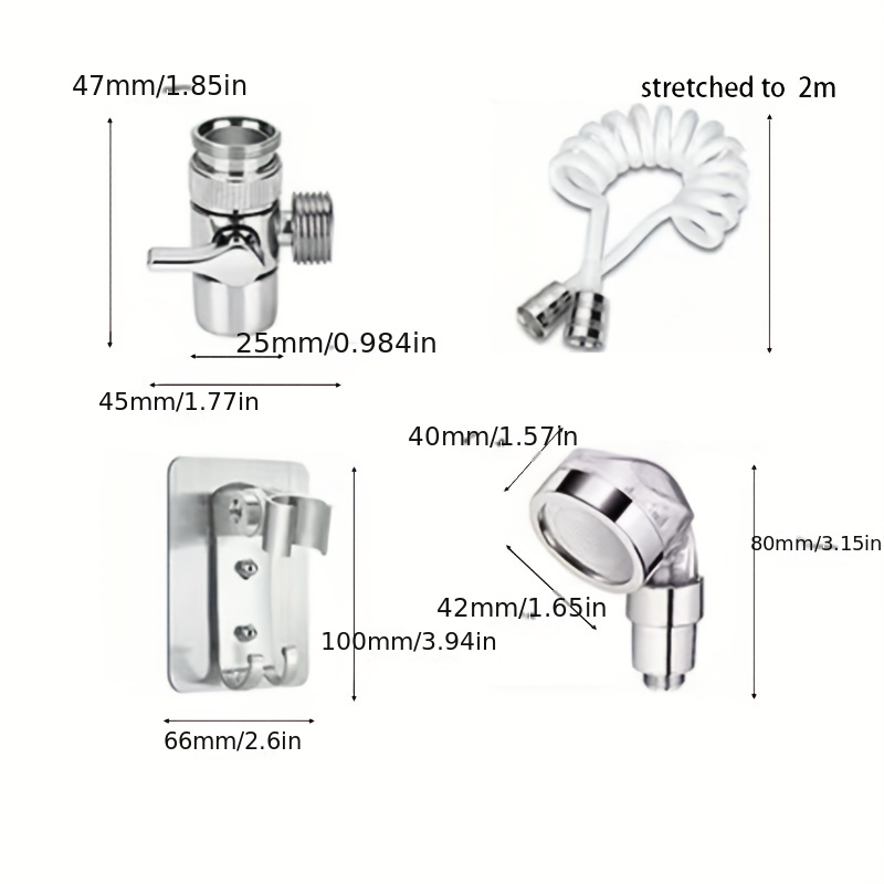 Grifo De Agua Extendido Externo Para Lavabo Con Ducha De Mano