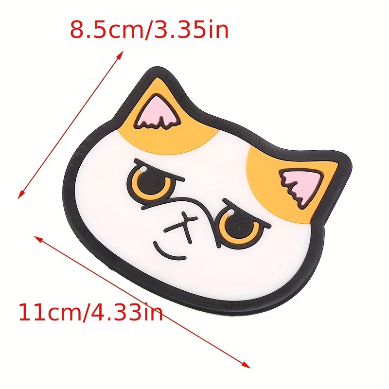 Cute Cat Silicone Coaster Kawaii Animal Shaped Insulated - Temu