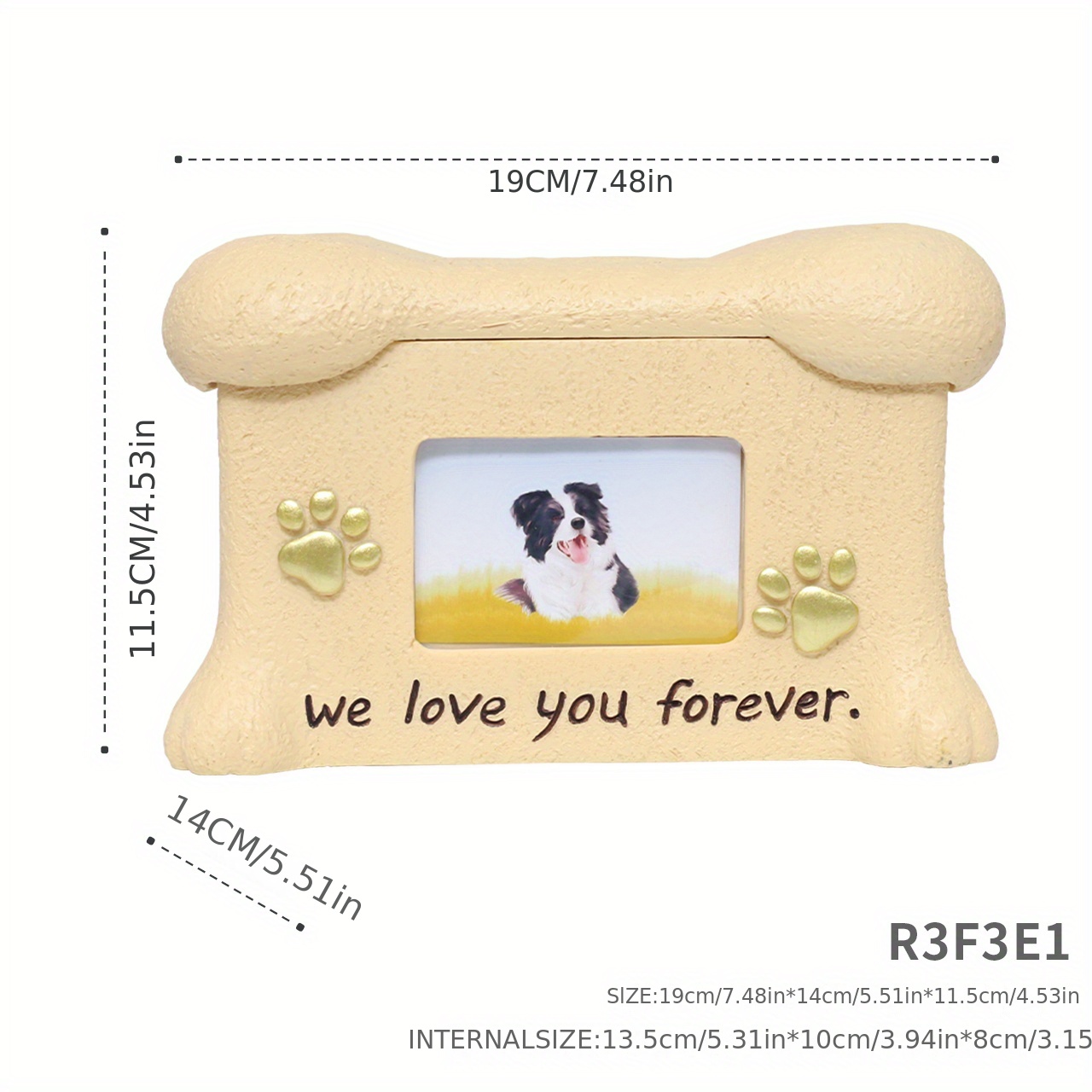 1pc Animal Cat Dog Pet Cinerary Casket Decorative Pet Dog Cat Urn Box ...