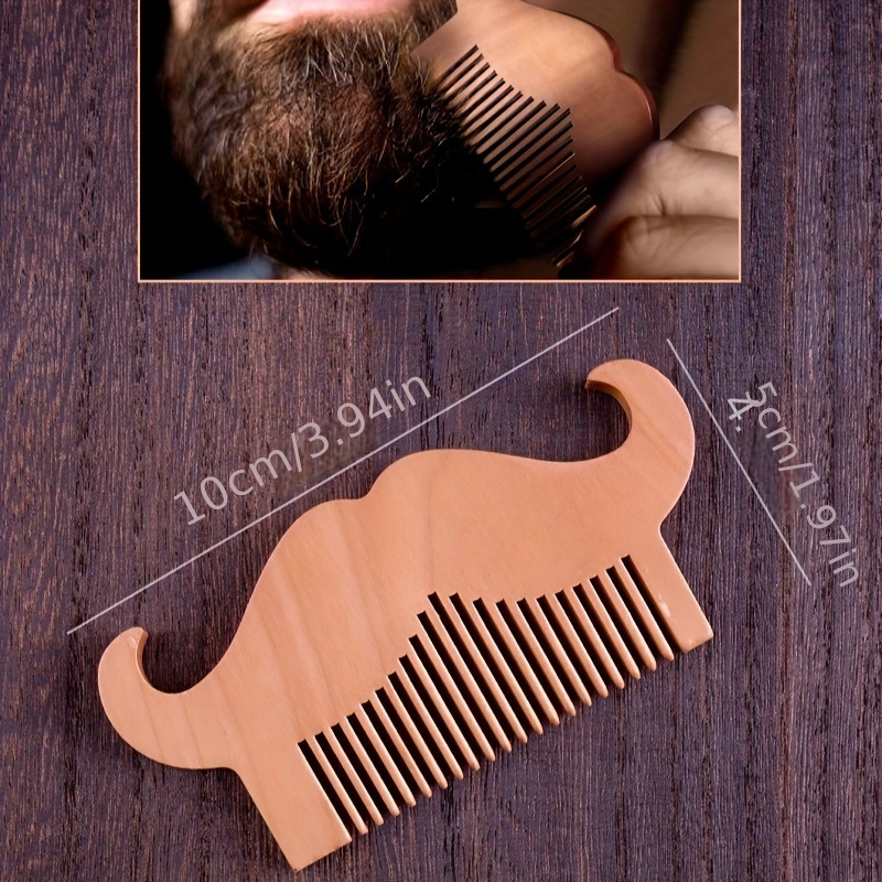 Peigne pour barbe et moustache - En corne, 9 cm