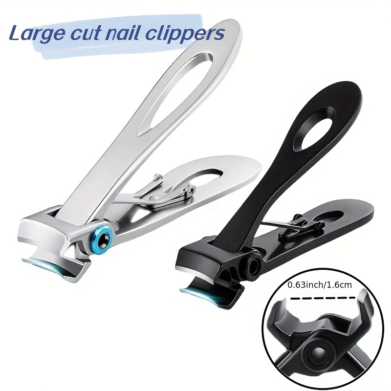 1Pcs Professional Nail Clippers with Catcher Slanted Edge Fingernail Dead  Skin Cutting Toenail Cutter Maincure Tools