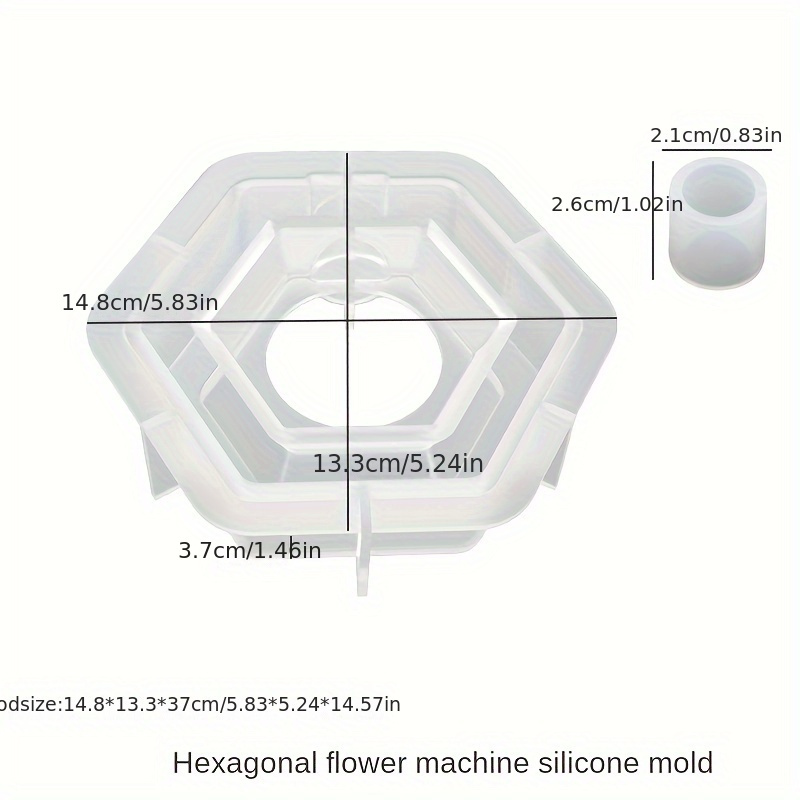 Hexagon Heart Vase Silicone Molds For Resin Diy Epoxy Resin - Temu