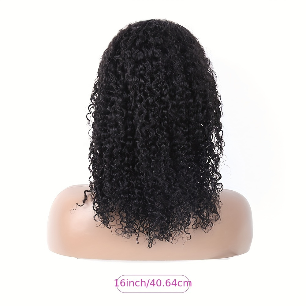 TEMU Human Hair Bob Wigs For Women 13x4 Curly Lace Front Wig Middle Part Brazilian Remy Hair 150% Density Bob Wig