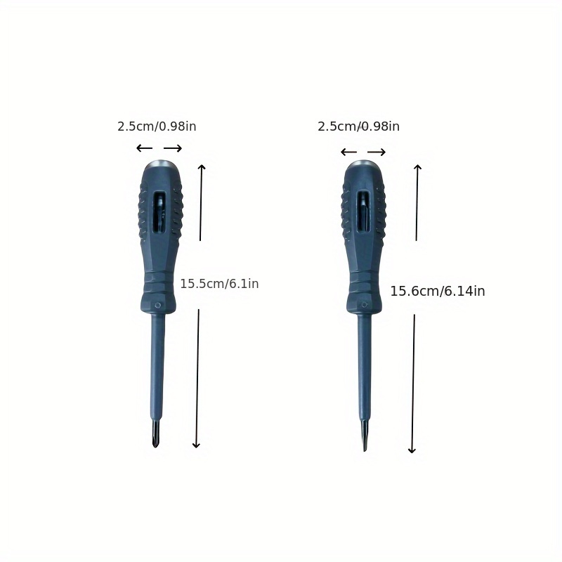 2pcs detection circuit voltage tester for home use with featuring high torque and bright light to between neutral and of testing circuit continuity a flathead and ten screwdriver heads details 4