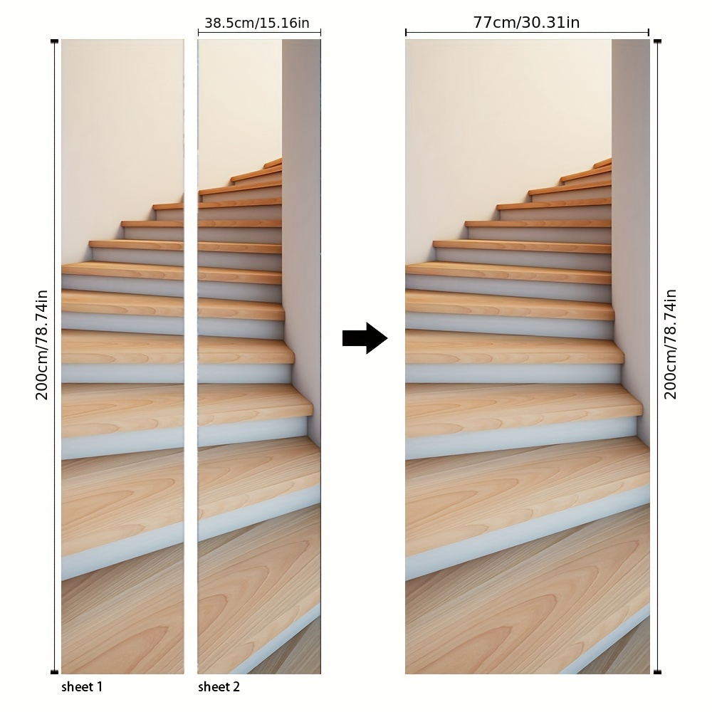 2 Pezzi Adesivi Porte 3d Rimovibili E Impermeabili Pittura - Temu Italy