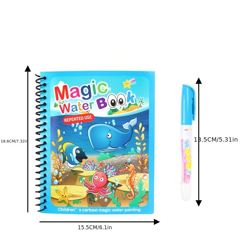 childrens magic puzzle water painting book repeated graffiti clear water hand painted painting book kindergarten painting reusable toy 4