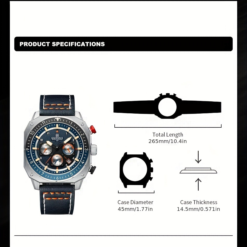 new multi functional belt quartz watch mens casual fashion sports watch 4