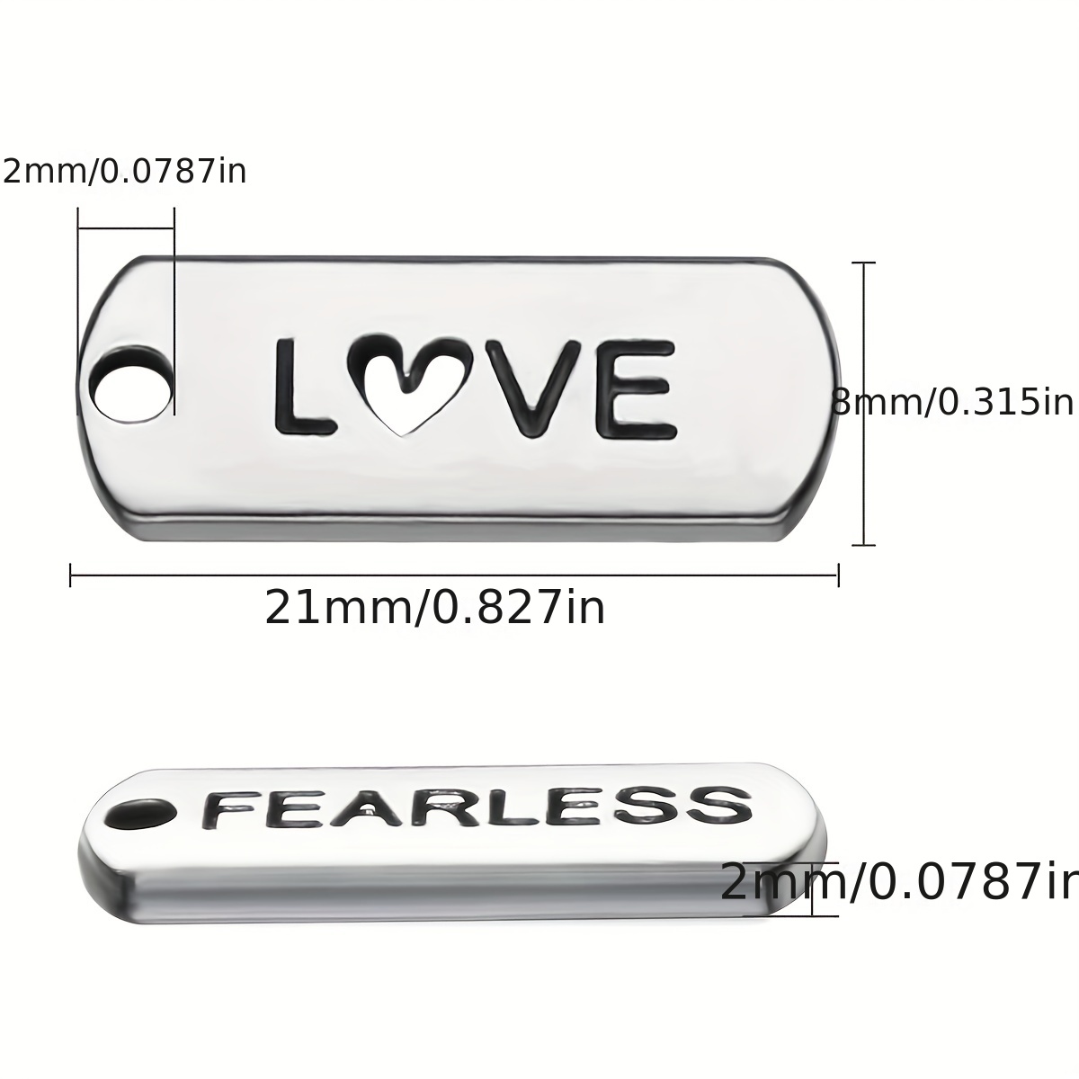 Engraved Inspiration Word Charms Pendants For Necklaces - Temu