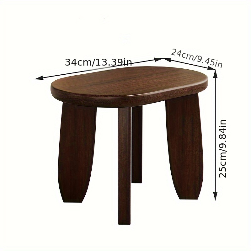 NUBAOgy - Taburete pequeño redondo de madera maciza para mesa de café,  banco pequeño, taburete de madera para el hogar, sala de estar, zapatero,  banco