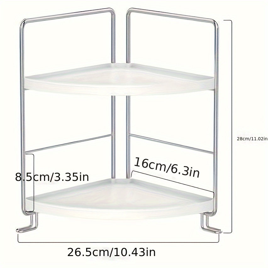 TEMU 1pc Corner Storage Organizer, Cosmetic Display Storage Rack, Bathroom Countertop Shelves, Bathroom Vanity Tray For Perfumes, Makeups, Toiletries And Skincare, Bathroom Additions, Home Decor