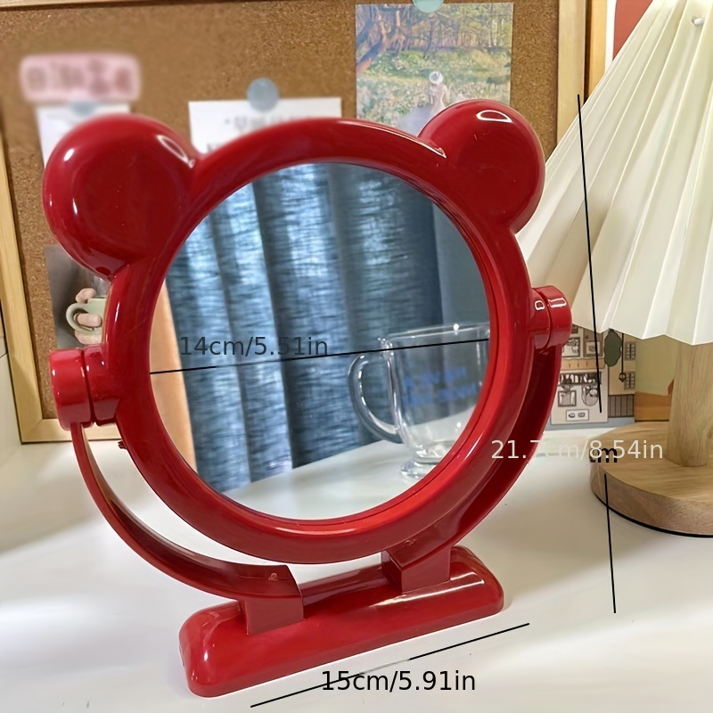 Hand Mirror With Cute Cartoon Handle Travel Portable - Temu