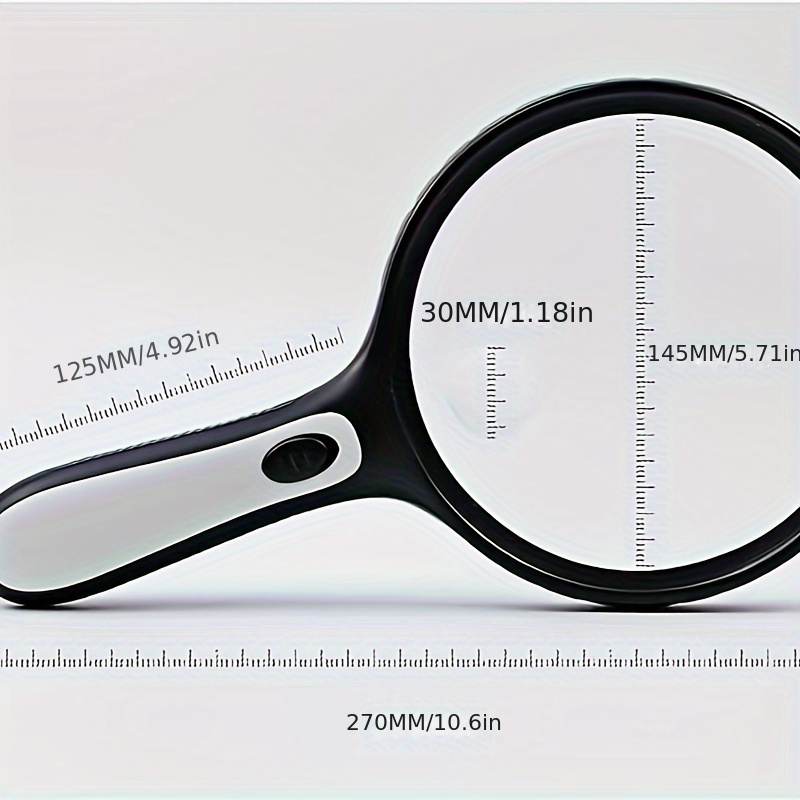 30x / 60x Handheld Magnifying Glass With Led Lighting High - Temu