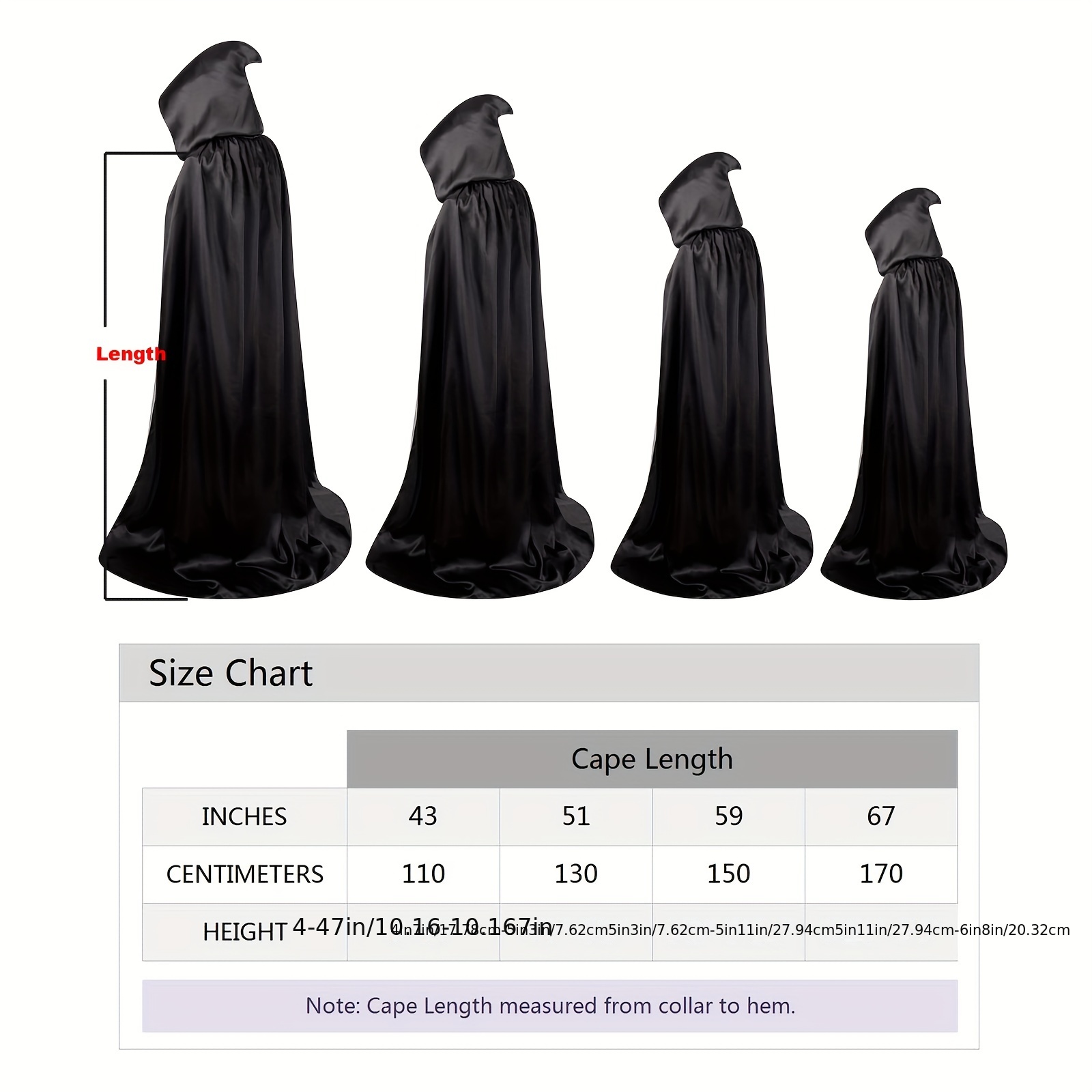 Unisex Hooded Halloween Christmas Cloak Costumes Party Cape - Temu