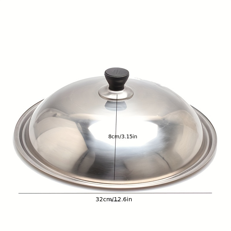 Couvercles pour poêles et casseroles Couvercle en pot en acier inoxydable  avec poignée anti-brûlure en verre trempé couverture universelle avec