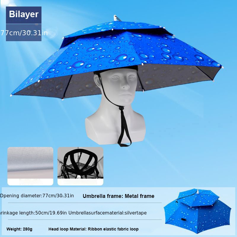 Foldable Uv resistant Umbrella Hat Outdoor Activities - Temu