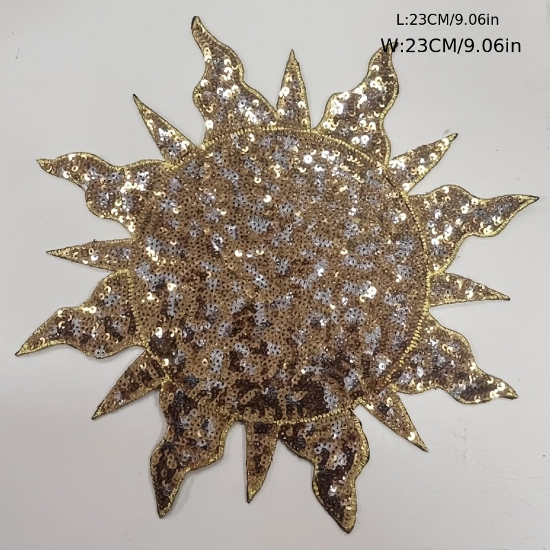 Image of 1pc Sun Sequined Embroidery Patch