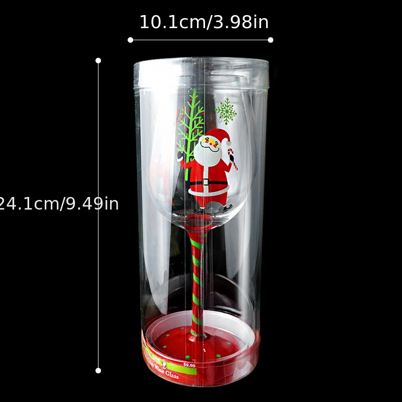 Christmas Print Wine Glass, Champagne Glass, Crystal Glass Goblet, For  Whisky, Cocktail, For Bar, Pub, Club, Restaurant And Home Use, Drinkware  Accessories, Xmas Decor - Temu