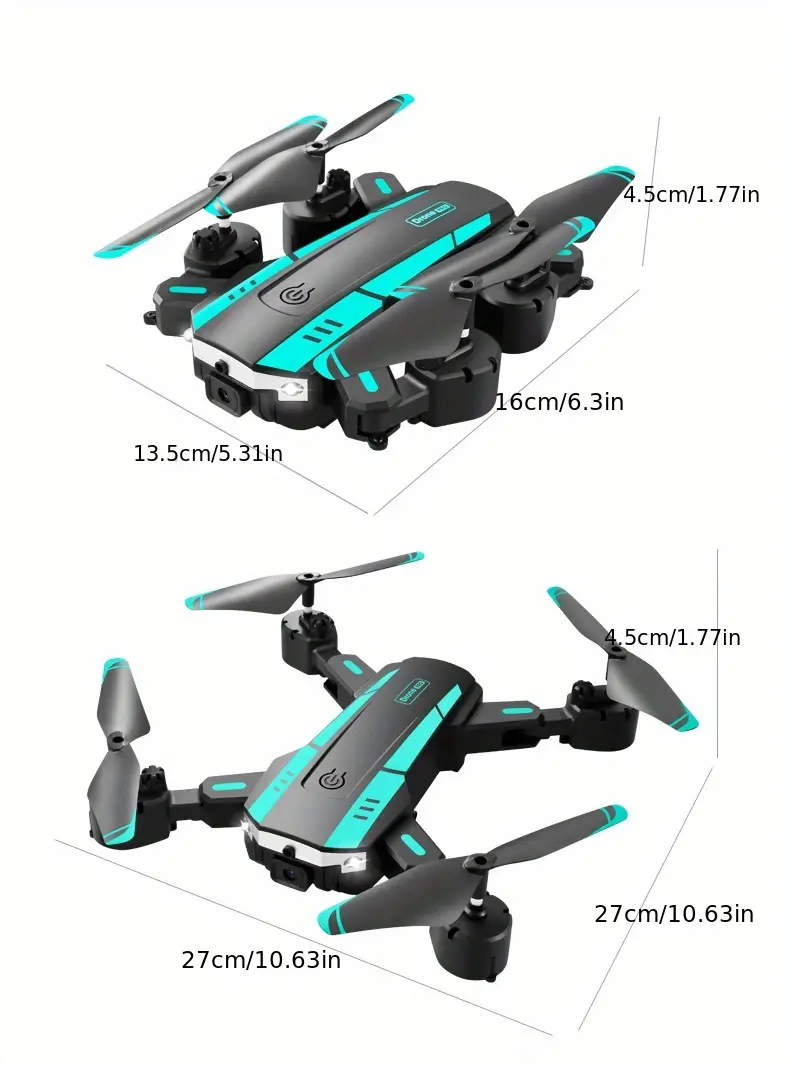 drone with dual cameras three sided obstacle avoidance one key take off landing headless mode body headlight gesture taking recording headless mode automatic photo taking details 20