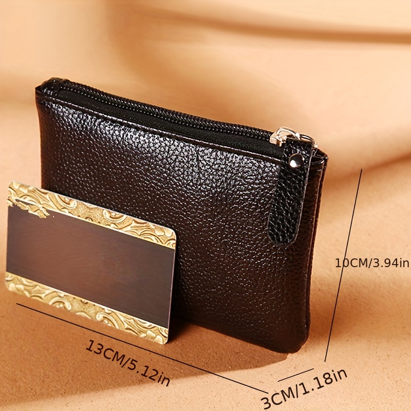 Minimalist Solid Color Long Wallet, Zipper Around Coin Purse, Large  Capacity Credit Card Holder - Temu Italy