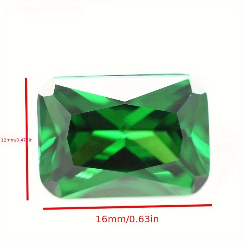 Hand Cut Round Lab Grown Synthetic Emerald Ring