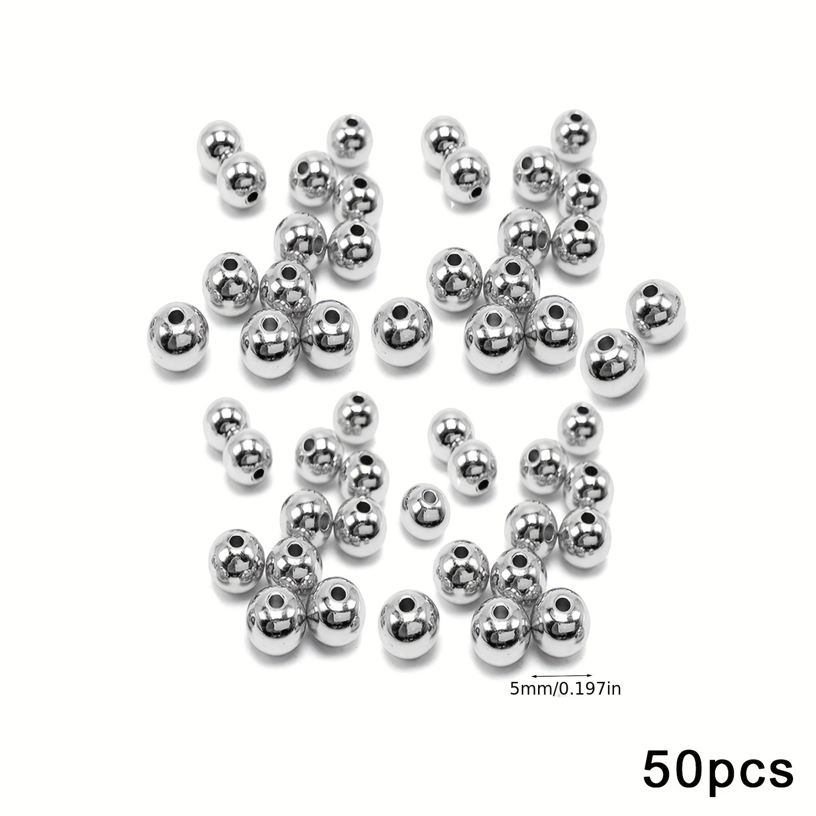 Perles Intercalaires En Acier Inoxydable, 20 à 100 Pièces/lot