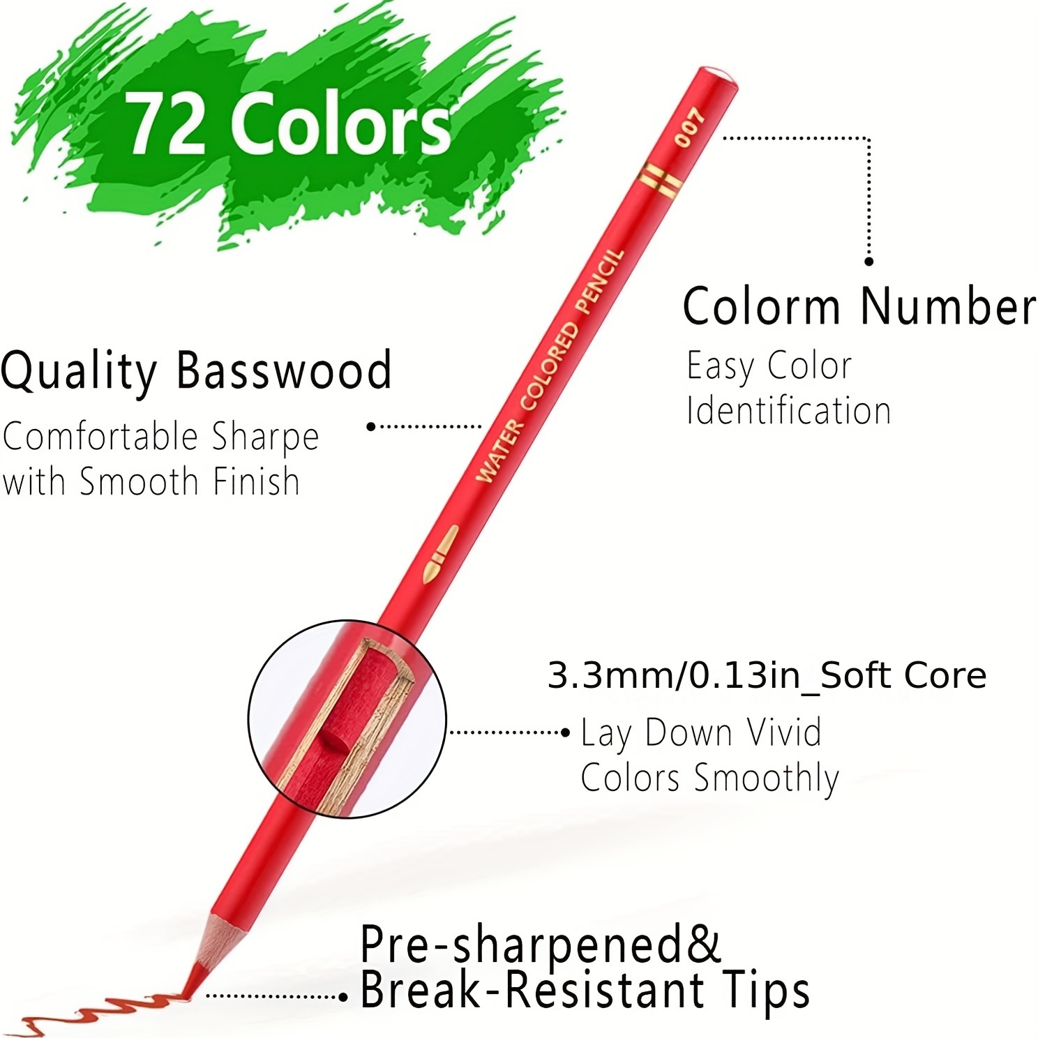 KALOUR 120pcs Watercolor Pencils Set,Professional Colored Pencil