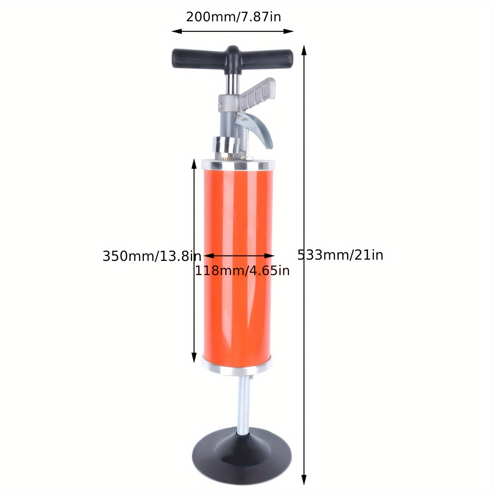 TEMU Portable High Pressure Toilet Plunger Manual Sink Plunger Air Drain Blaster Pump
