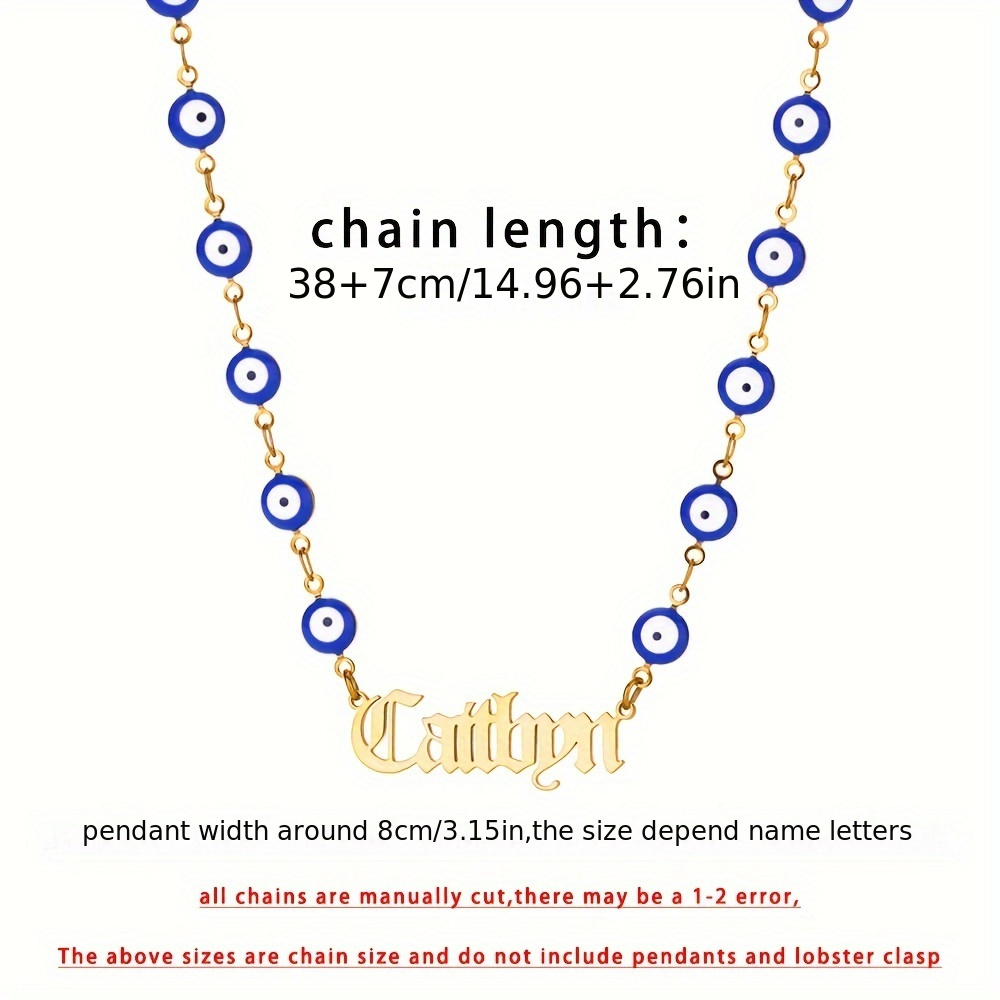 Custom Name Necklace in Ancient English Font, Gift for Her