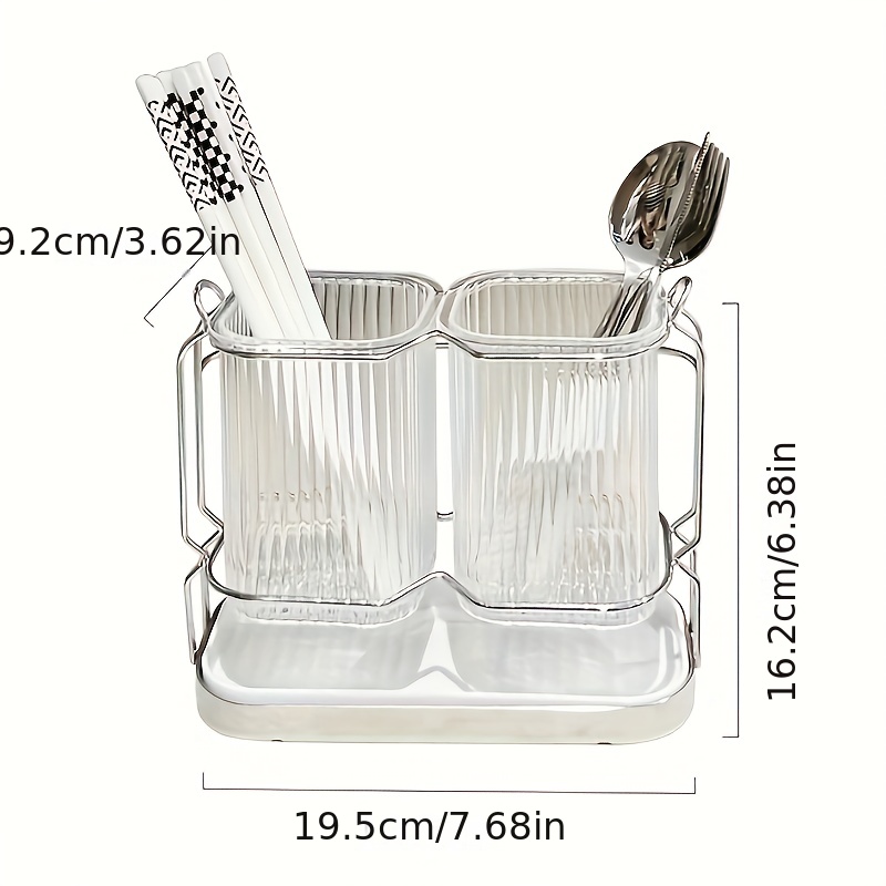 Light Luxury Chopstick Drain Holder, Kitchen Spoon Fork And Chopsticks  Storage Box, Chopstick Cage, Kitchen Accessories - Temu