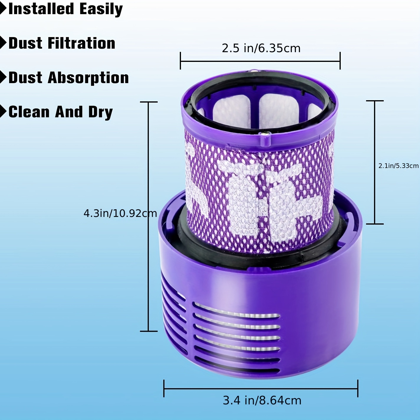 For Dyson V10 Filter Absolute V10 Animal Pro Motorhead Vacuum Cleaner  969082-01