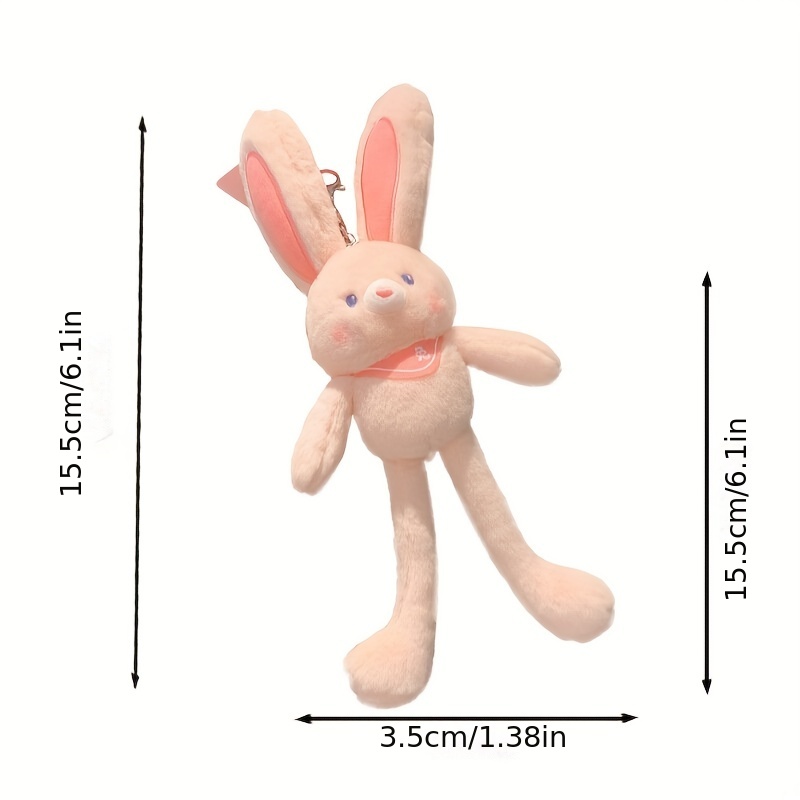 Miniature Plush Bunny Rabbit Doll Pet Backpack Keychain Pocket 