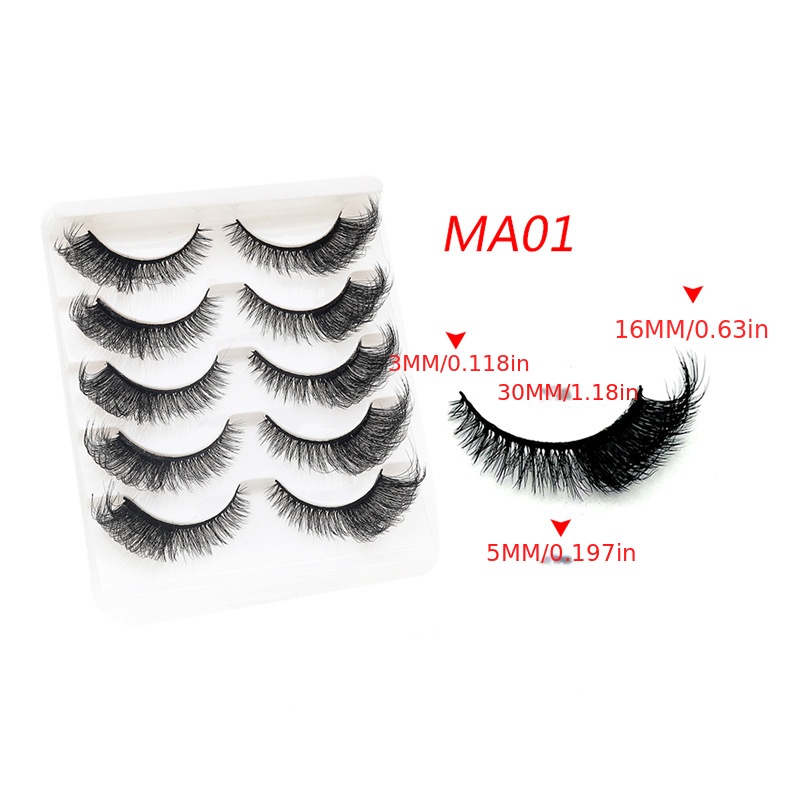 10 Pairs 3D Cat Eye False Eyelashes for Makeup Wedding Party