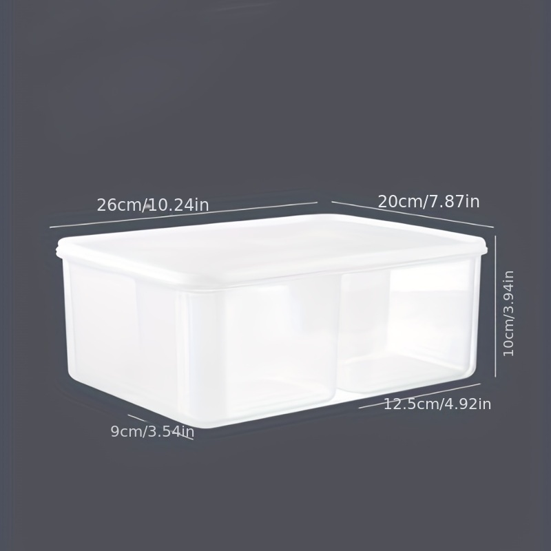 Clear Plastic Multi-grid Food Storage Box For Organized Kitchen Storage And  Easy Food Drainage - Temu