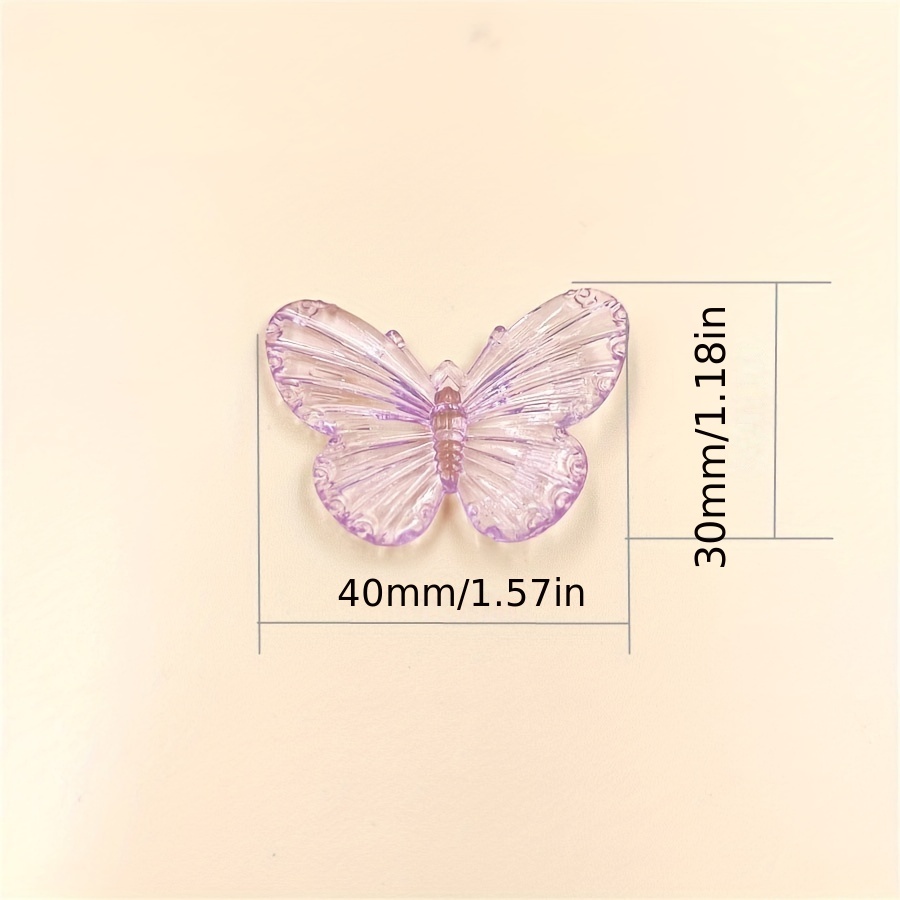 Translucent Butterfly Beads for Bracelet, Necklace, Jewelry Making