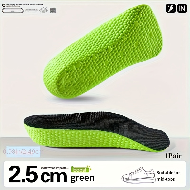 Image of 1 Pair Of Invisible Height Increase Half Pads, Heel Lift Pads, Arch Support Heel Lift, Memory Foam Insoles, Suitable For Men's And Women's Casual Shoes, Sports Shoes Height Increase