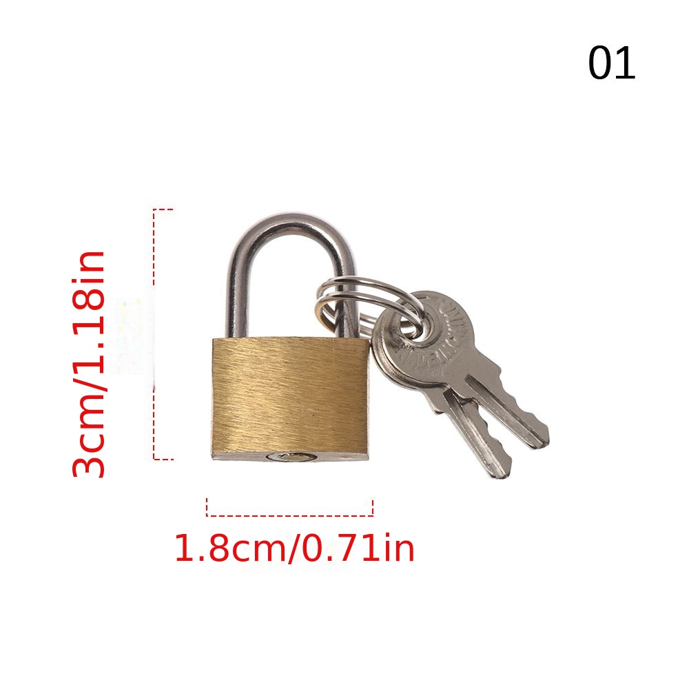 2 Pcs Same Key Copper Padlock Wolf Head Brass Lock Small Locks