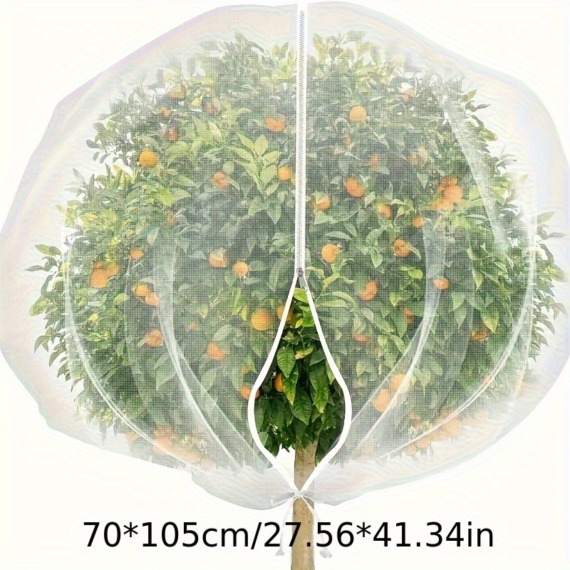 TEMU Bolsa de Red para Frutales, Malla para Árboles y Arbustos de , contra Aves, Plagas, y Cigarras, Cubierta con Cremallera y Cordón Ajustable