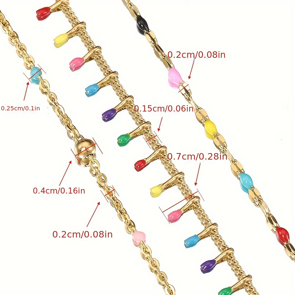 1 Meter Flat Round Bead Chain Stainless Steel Loose Chain - Temu