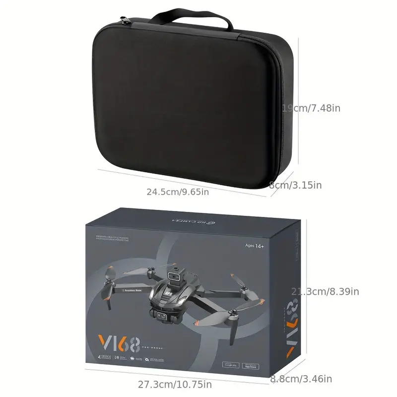 v168 drone with hd camera 360 all round infrared obstacle avoidance optical flow hovering gps smart return 7 level wind resistance 50x zoom birthday gift details 23